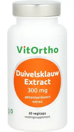 De Online Drogist Vitortho duivelsklauw extract 300mg vegicaps 60vcp aanbieding