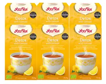 De Online Drogist Yogi tea detox met citroen voordeelverpakking 6x17st aanbieding