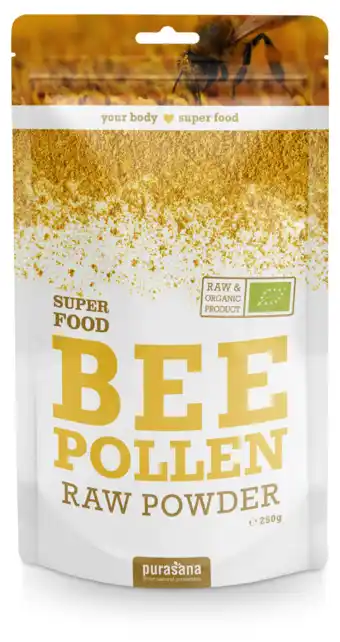 De Online Drogist Purasana bee pollen raw powder 250gr aanbieding