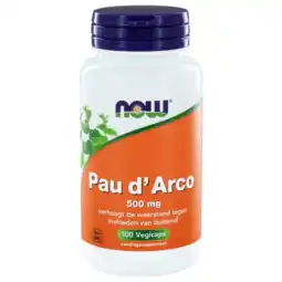 De Online Drogist Now pau d'arco 500mg capsules 100st aanbieding