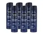 De Online Drogist Nivea men deep deodorant spray voordeelverpakking 6x150ml aanbieding
