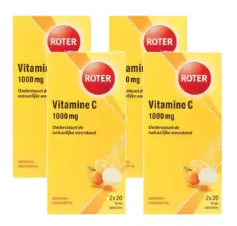 De Online Drogist Roter vitamine c 1000mg bruistabletten multiverpakking 4x40st aanbieding