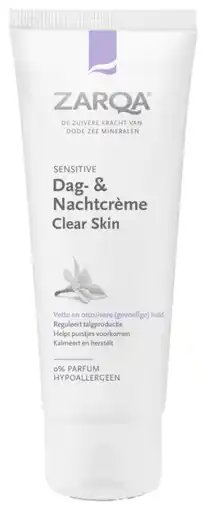 De Online Drogist Zarqa dag- & nachtcrème clear skin sensitive 75ml aanbieding