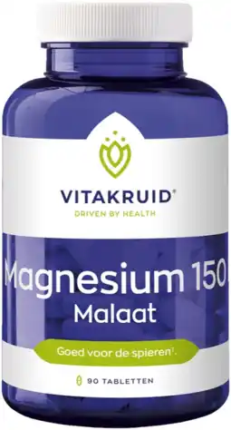 De Online Drogist Vitakruid magnesium 150 malaat tabletten 90tb aanbieding
