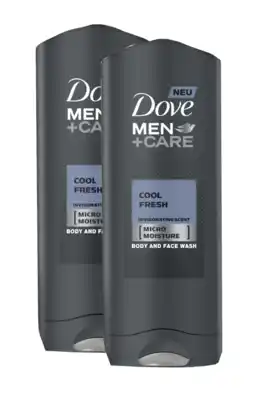De Online Drogist Dove men+care cool fresh douchegel duo 2x400ml aanbieding