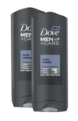 De Online Drogist Dove men+care cool fresh douchegel duo 2x400ml aanbieding