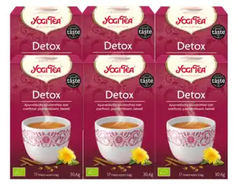 De Online Drogist Yogi tea detox voordeelverpakking 6x17st aanbieding