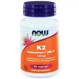 De Online Drogist Now vitamine k2 menachinon 7 100mcg capsules 60cp aanbieding