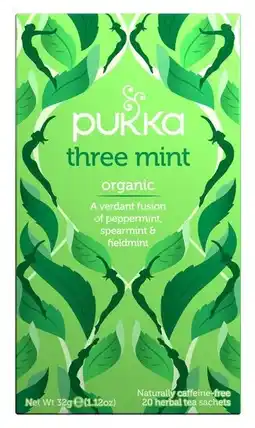 De Online Drogist Pukka three mint thee 20zk aanbieding