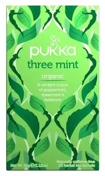 De Online Drogist Pukka three mint thee 20zk aanbieding