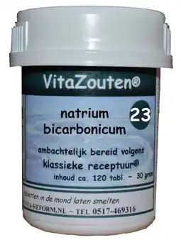 De Online Drogist Vita reform van der snoek vita reform vitazouten nr. 23 natrium bicarbonicum 120tb aanbieding