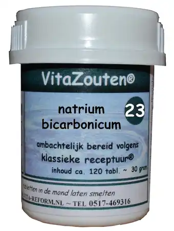 De Online Drogist Vita reform van der snoek vita reform vitazouten nr. 23 natrium bicarbonicum 120tb aanbieding