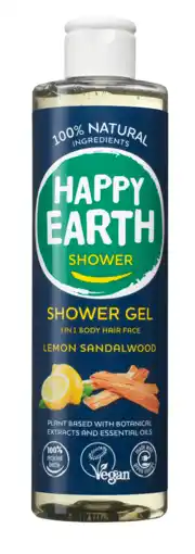 De Online Drogist Happy earth 100% natuurlijke shower gel men protect 300ml aanbieding