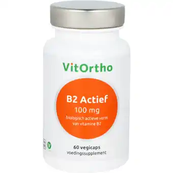 De Online Drogist Vitortho vitamine b2 actief 100mg vegicaps 60vcp aanbieding