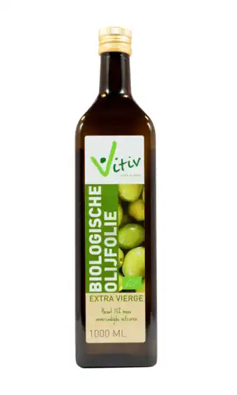 De Online Drogist Vitiv biologische olijfolie extra vierge 1lt aanbieding