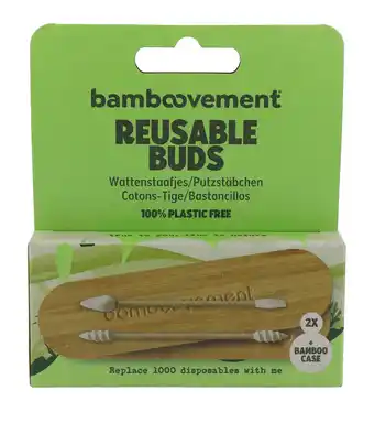 De Online Drogist The bamboovement herbruikbare wattenstaafjes 2st aanbieding