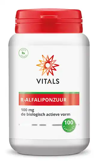 De Online Drogist Vitals r-alfaliponzuur 100mg capsules 100cp aanbieding