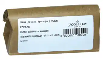 De Online Drogist Jacob hooy frambozenblad 250gr aanbieding