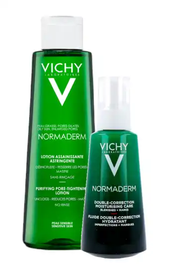 De Online Drogist Vichy normaderm reinigingslotion + phytosolution dagcrème combi set 2st aanbieding