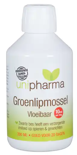 De Online Drogist Unipharma groenlipmossel vloeibaar 200ml aanbieding