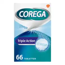 De Online Drogist Corega triple action gebitsprothese tabletten 66tb aanbieding