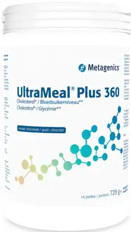 De Online Drogist Metagenics ultrameal plus 360 vanille poeder 728gr aanbieding
