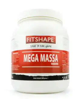 De Online Drogist Fitshape mega massa 16000i aardbei 2500gr aanbieding