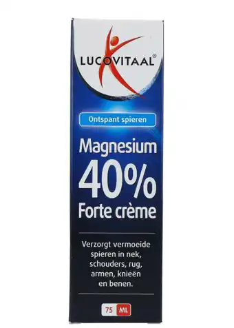 De Online Drogist Lucovitaal magnesium 40% forte crème 75ml aanbieding