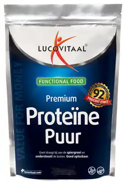 De Online Drogist Lucovitaal premium proteïne puur poeder 500gr aanbieding