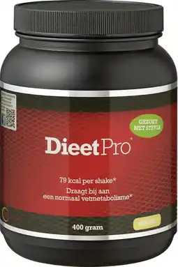 De Online Drogist Dieetpro shake - vanille met stevia 400gr aanbieding