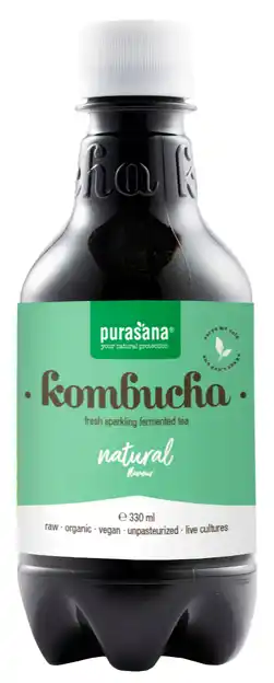 De Online Drogist Purasana kombucha tea naturel 330ml aanbieding