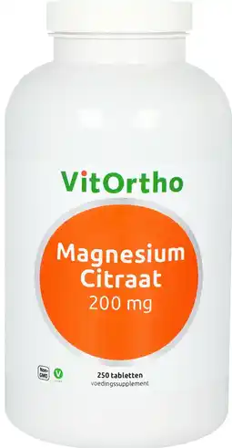 De Online Drogist Vitortho magnesium citraat tabletten 200mg 250tb aanbieding