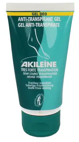 De Online Drogist Akileine anti-transpirant gel voeten hevige transpiratie 75ml aanbieding