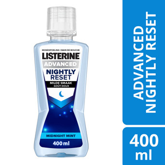 De Online Drogist Listerine mondspoeling nightly reset 400ml aanbieding