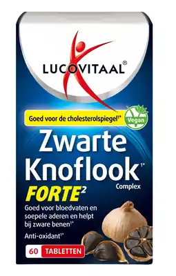 De Online Drogist Lucovitaal zwarte knoflook forte tabletten 60tb aanbieding