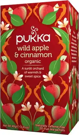 De Online Drogist Pukka wild apple & cinnamon thee 20zk aanbieding