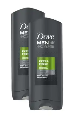 De Online Drogist Dove men+ care extra fresh douchegel duo 2x250ml aanbieding