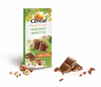 De Online Drogist Cereal chocolade tablet hazelnoot 80gr aanbieding