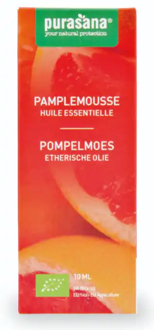 De Online Drogist Purasana etherische olie pompelmoes 10ml aanbieding