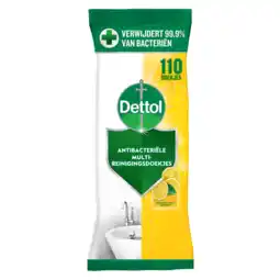 De Online Drogist Dettol power & fresh multi-reinigingsdoekjes citrus maxi 110st aanbieding