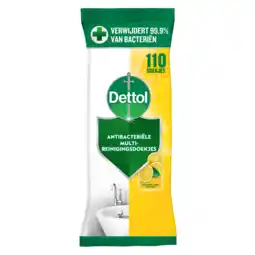 De Online Drogist Dettol power & fresh multi-reinigingsdoekjes citrus maxi 110st aanbieding