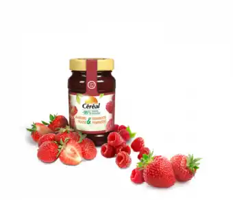 De Online Drogist Cereal confituur aardbei & framboos 270gr aanbieding