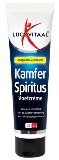 De Online Drogist Lucovitaal kamfer spiritus voetcrème 75ml aanbieding