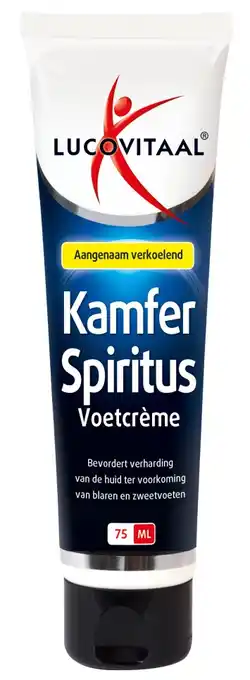 De Online Drogist Lucovitaal kamfer spiritus voetcrème 75ml aanbieding