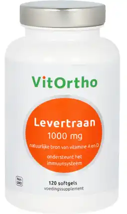 De Online Drogist Vitortho levertraan 1000 mg softgels 120st aanbieding