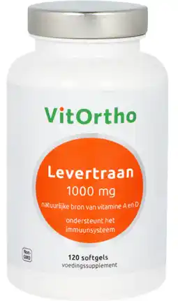 De Online Drogist Vitortho levertraan 1000 mg softgels 120st aanbieding