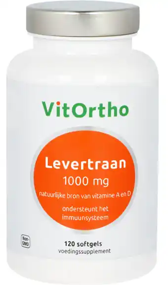 De Online Drogist Vitortho levertraan 1000 mg softgels 120st aanbieding