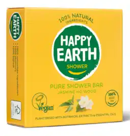 De Online Drogist Happy earth 100% natuurlijke showerbar jasmine ho wood 90gr aanbieding
