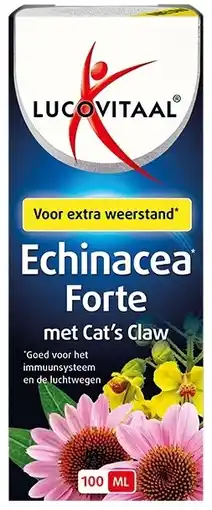 De Online Drogist Lucovitaal echinacea forte met cat's claw druppels 100ml aanbieding