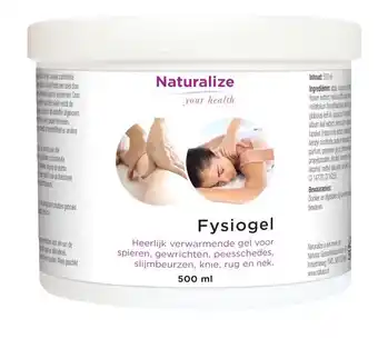 De Online Drogist Natusor naturalize fysiogel 500ml aanbieding